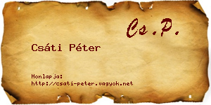 Csáti Péter névjegykártya