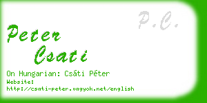 peter csati business card